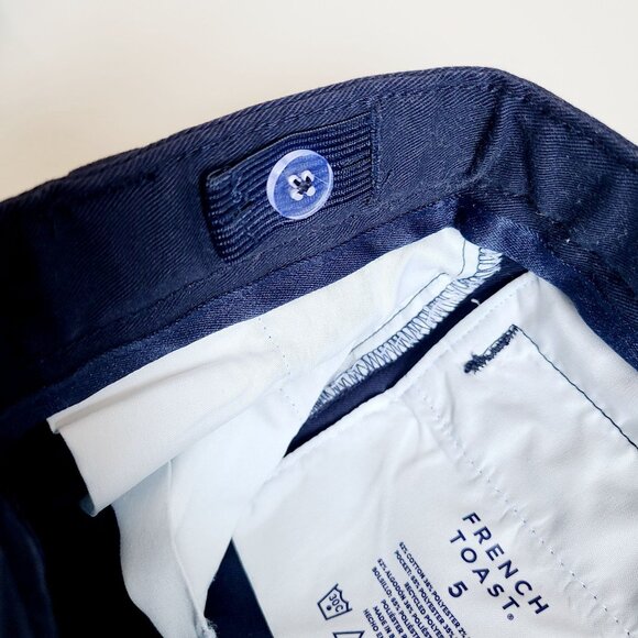 French Toast Kids School Uniform Straight Navy Pants Size 5 Cotton Blend - Picture 7 of 9